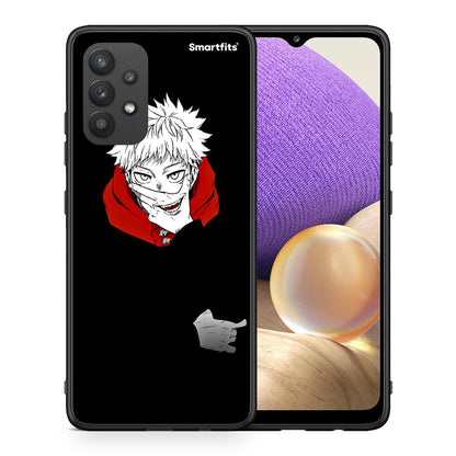 Θήκη Samsung A32 4G Itadori Anime από τη Smartfits με σχέδιο στο πίσω μέρος και μαύρο περίβλημα | Samsung A32 4G Itadori Anime case with colorful back and black bezels