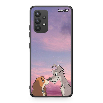 Samsung A32 4G Lady And Tramp θήκη από τη Smartfits με σχέδιο στο πίσω μέρος και μαύρο περίβλημα | Smartphone case with colorful back and black bezels by Smartfits