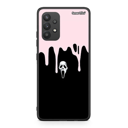 Samsung A32 4G Melting Halloween Mask Θήκη από τη Smartfits με σχέδιο στο πίσω μέρος και μαύρο περίβλημα | Smartphone case with colorful back and black bezels by Smartfits