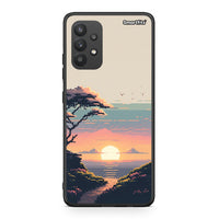 Thumbnail for Samsung A32 4G Pixel Sunset Θήκη από τη Smartfits με σχέδιο στο πίσω μέρος και μαύρο περίβλημα | Smartphone case with colorful back and black bezels by Smartfits