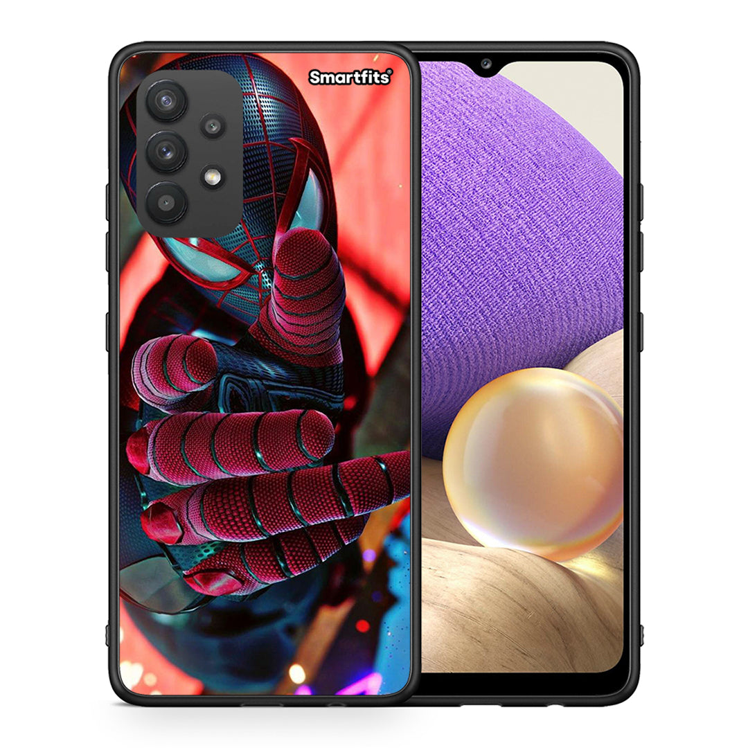 Θήκη Samsung A32 4G Spider Hand από τη Smartfits με σχέδιο στο πίσω μέρος και μαύρο περίβλημα | Samsung A32 4G Spider Hand case with colorful back and black bezels