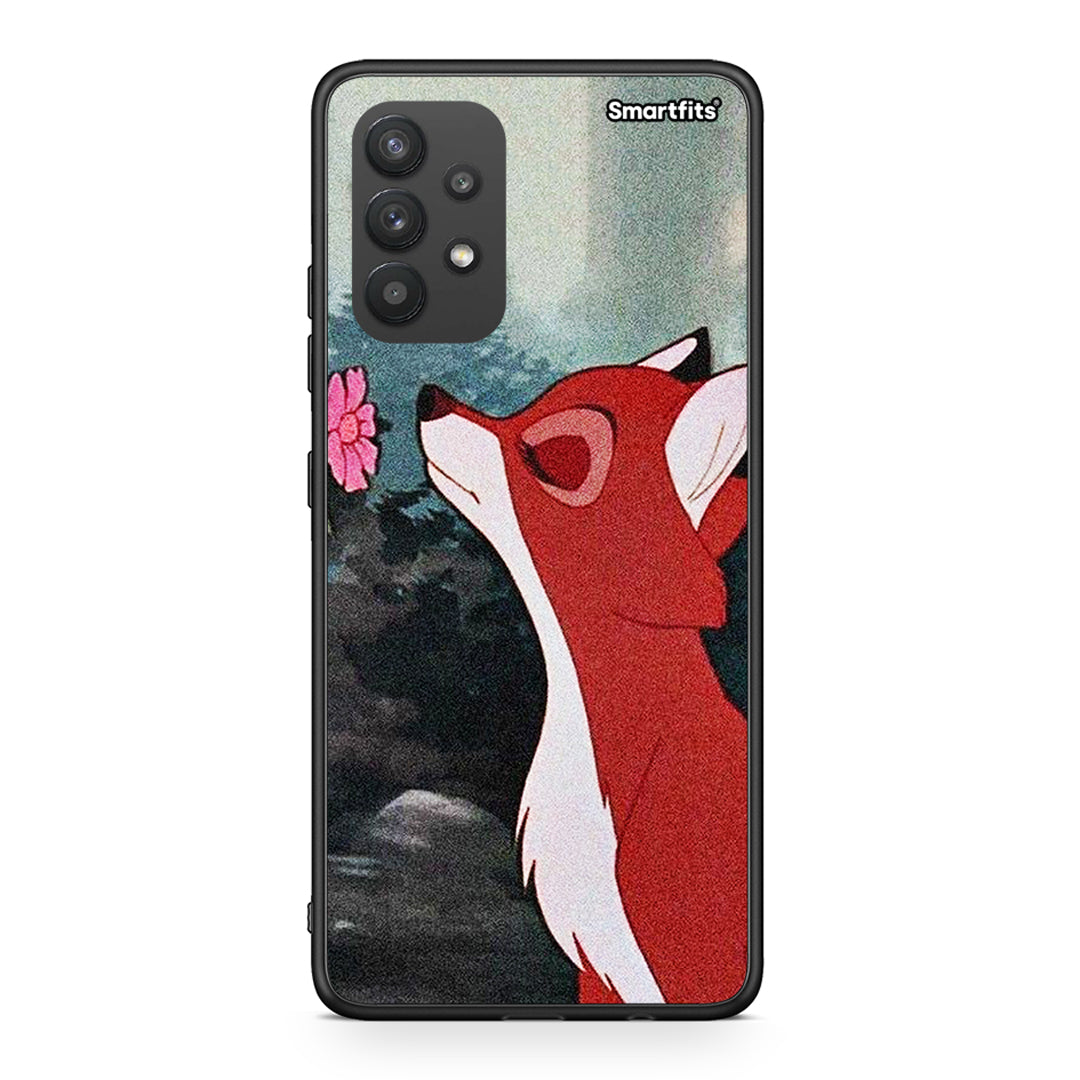 Samsung A32 4G Tod And Vixey Love 2 θήκη από τη Smartfits με σχέδιο στο πίσω μέρος και μαύρο περίβλημα | Smartphone case with colorful back and black bezels by Smartfits