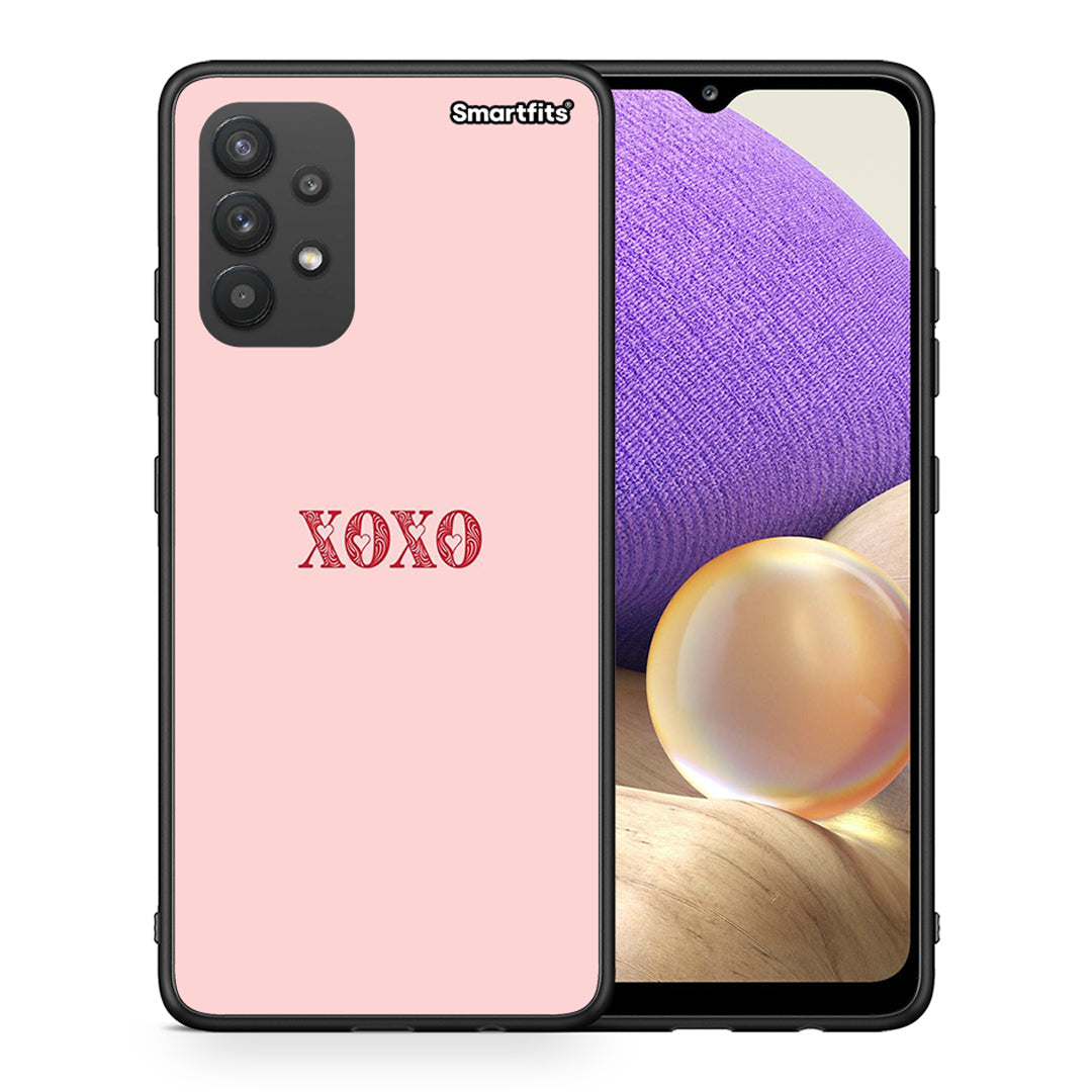 Θήκη Samsung A32 4G XOXO Love από τη Smartfits με σχέδιο στο πίσω μέρος και μαύρο περίβλημα | Samsung A32 4G XOXO Love case with colorful back and black bezels