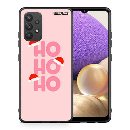 Θήκη Samsung A32 4G Xmas Ho Ho Ho από τη Smartfits με σχέδιο στο πίσω μέρος και μαύρο περίβλημα | Samsung A32 4G Xmas Ho Ho Ho case with colorful back and black bezels