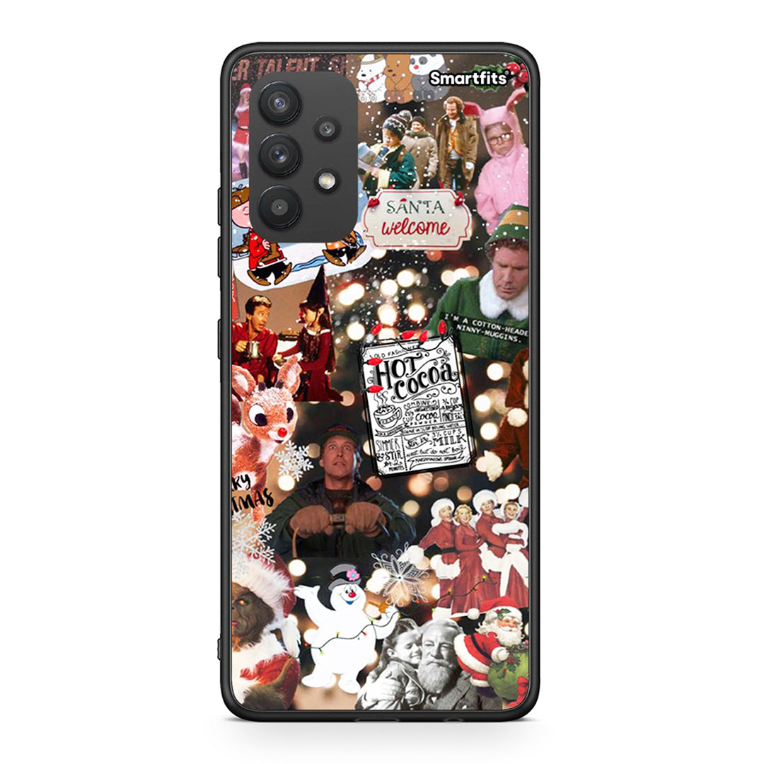 Samsung A32 4G Xmas Movies θήκη από τη Smartfits με σχέδιο στο πίσω μέρος και μαύρο περίβλημα | Smartphone case with colorful back and black bezels by Smartfits