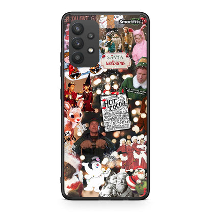 Samsung A32 4G Xmas Movies θήκη από τη Smartfits με σχέδιο στο πίσω μέρος και μαύρο περίβλημα | Smartphone case with colorful back and black bezels by Smartfits