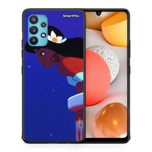 Θήκη Samsung Galaxy A32 5G  Alladin And Jasmine Love 2 από τη Smartfits με σχέδιο στο πίσω μέρος και μαύρο περίβλημα | Samsung Galaxy A32 5G  Alladin And Jasmine Love 2 case with colorful back and black bezels