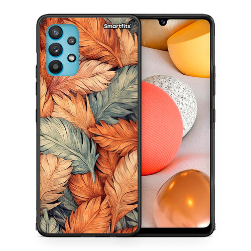 Θήκη Samsung Galaxy A32 5G Autumn Leaves από τη Smartfits με σχέδιο στο πίσω μέρος και μαύρο περίβλημα | Samsung Galaxy A32 5G Autumn Leaves case with colorful back and black bezels