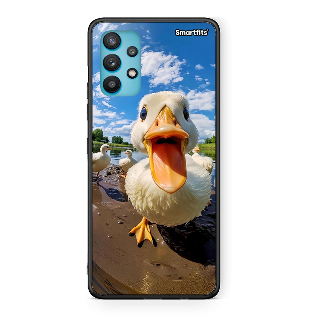 Samsung Galaxy A32 5G  Duck Face θήκη από τη Smartfits με σχέδιο στο πίσω μέρος και μαύρο περίβλημα | Smartphone case with colorful back and black bezels by Smartfits
