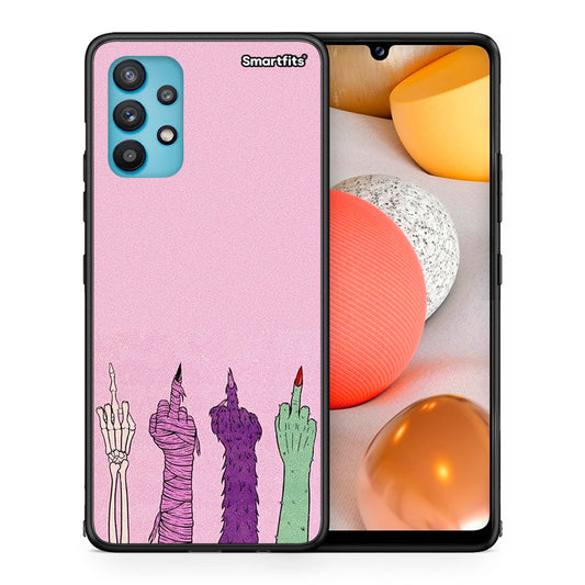 Θήκη Samsung Galaxy A32 5G Halloween Be A Lady από τη Smartfits με σχέδιο στο πίσω μέρος και μαύρο περίβλημα | Samsung Galaxy A32 5G Halloween Be A Lady case with colorful back and black bezels