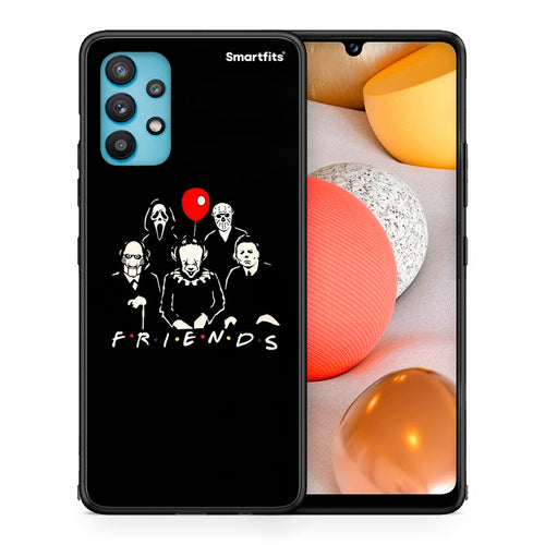 Θήκη Samsung Galaxy A32 5G Halloween Friends από τη Smartfits με σχέδιο στο πίσω μέρος και μαύρο περίβλημα | Samsung Galaxy A32 5G Halloween Friends case with colorful back and black bezels