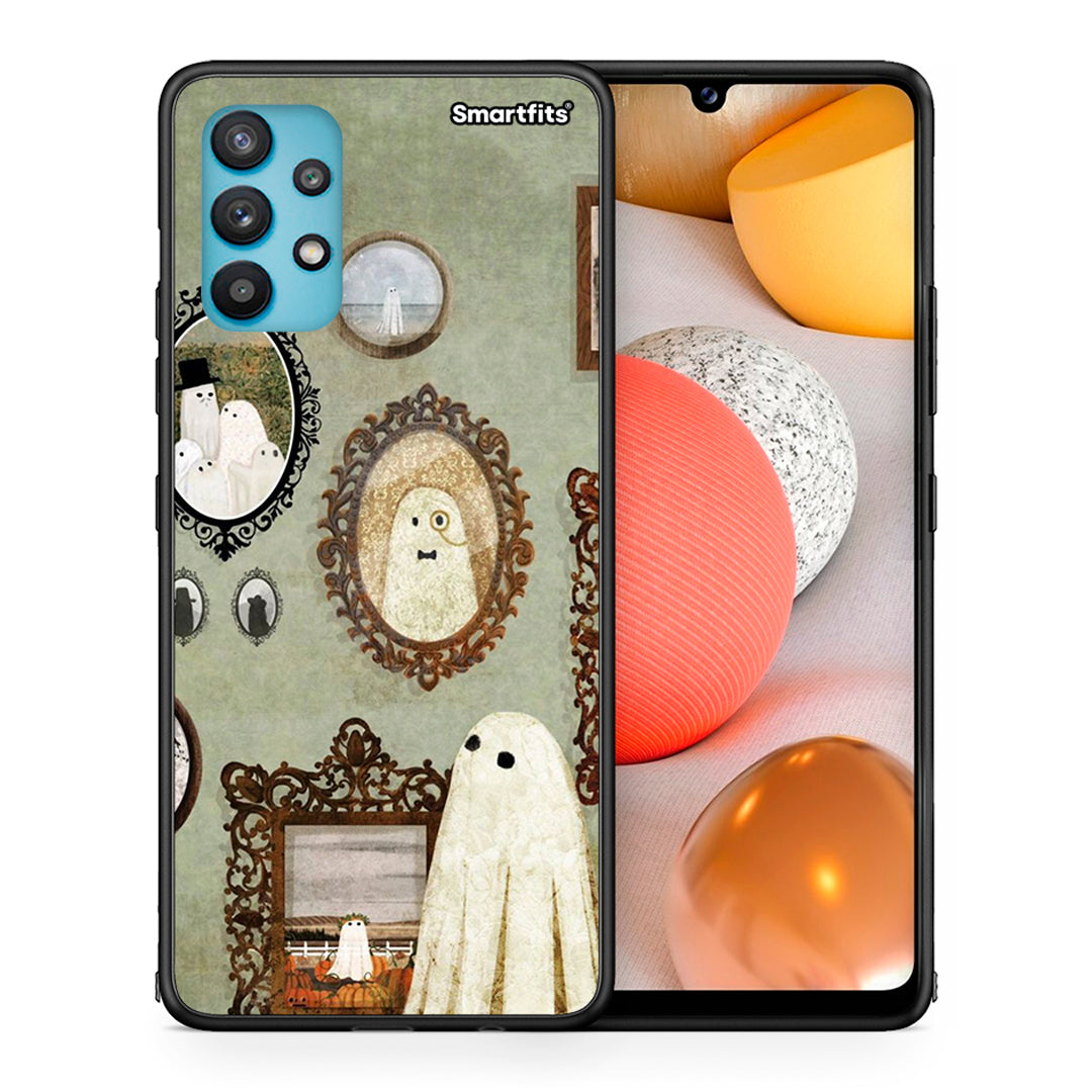 Θήκη Samsung Galaxy A32 5G Halloween Ghost Season από τη Smartfits με σχέδιο στο πίσω μέρος και μαύρο περίβλημα | Samsung Galaxy A32 5G Halloween Ghost Season case with colorful back and black bezels