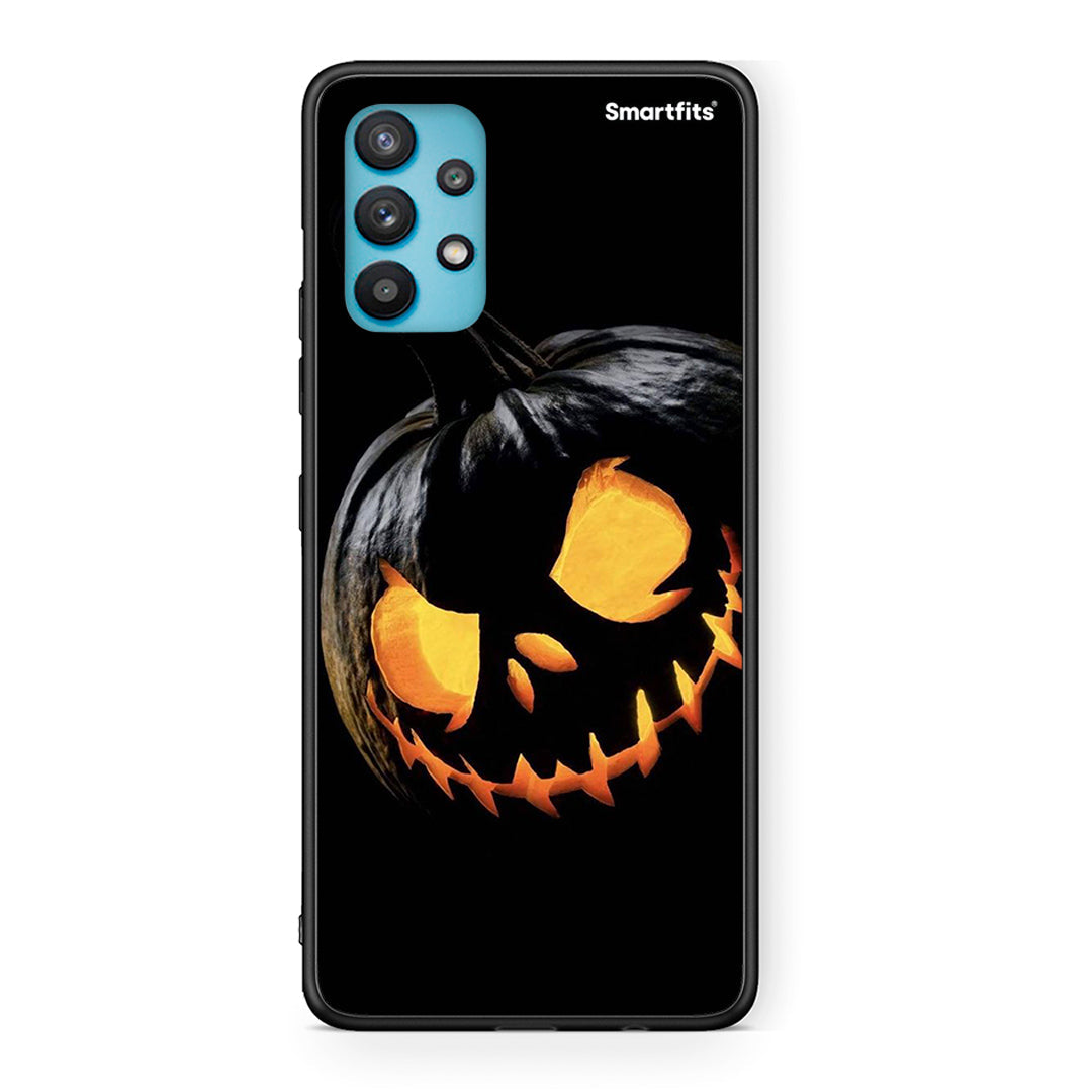 Samsung Galaxy A32 5G Halloween Scary Pumpkin Θήκη από τη Smartfits με σχέδιο στο πίσω μέρος και μαύρο περίβλημα | Smartphone case with colorful back and black bezels by Smartfits