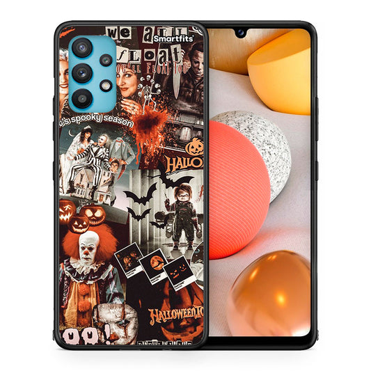 Θήκη Samsung Galaxy A32 5G Halloween Spooky Season από τη Smartfits με σχέδιο στο πίσω μέρος και μαύρο περίβλημα | Samsung Galaxy A32 5G Halloween Spooky Season case with colorful back and black bezels