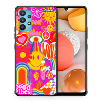 Thumbnail for Θήκη Samsung Galaxy A32 5G  Hippie Love από τη Smartfits με σχέδιο στο πίσω μέρος και μαύρο περίβλημα | Samsung Galaxy A32 5G  Hippie Love case with colorful back and black bezels
