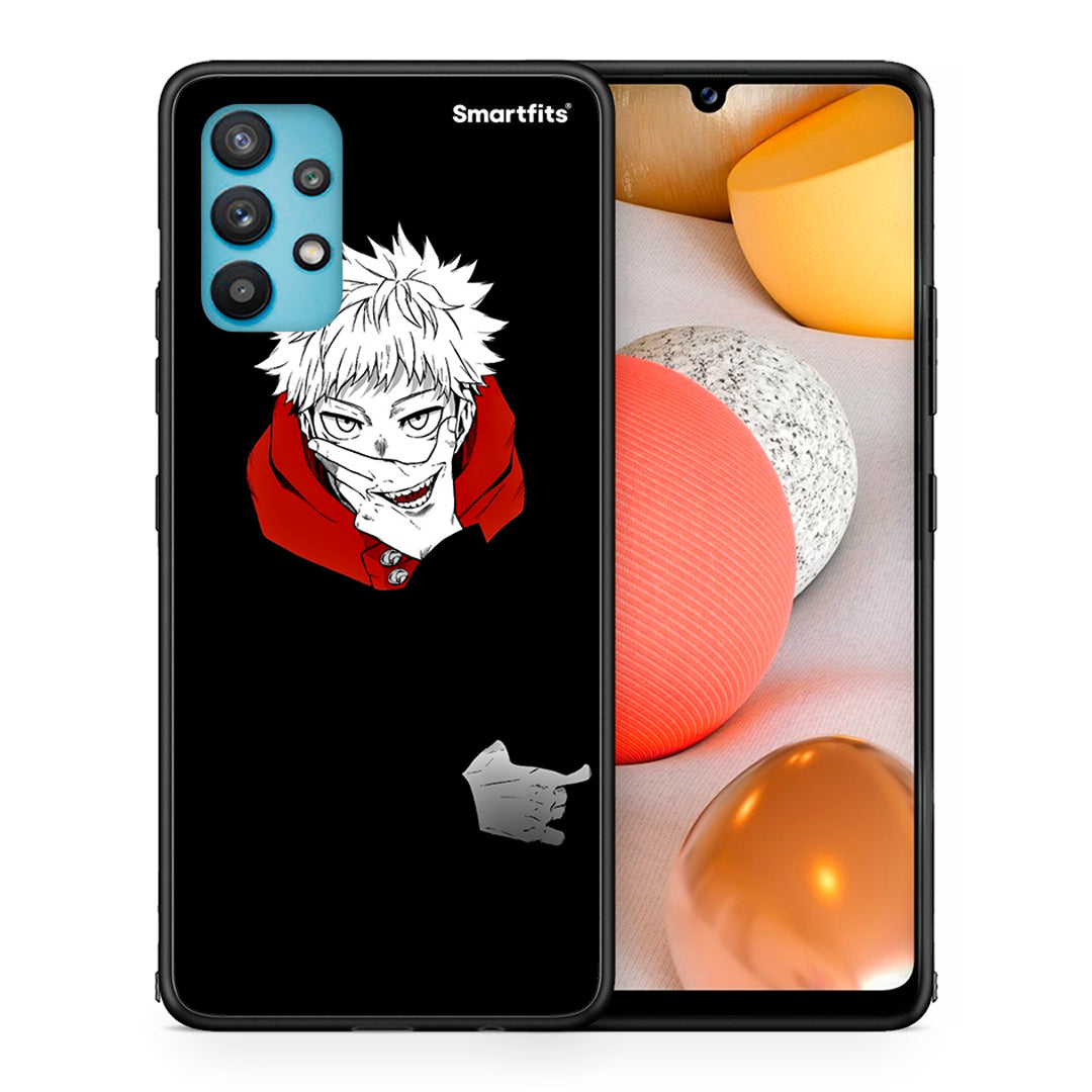 Θήκη Samsung Galaxy A32 5G  Itadori Anime από τη Smartfits με σχέδιο στο πίσω μέρος και μαύρο περίβλημα | Samsung Galaxy A32 5G  Itadori Anime case with colorful back and black bezels