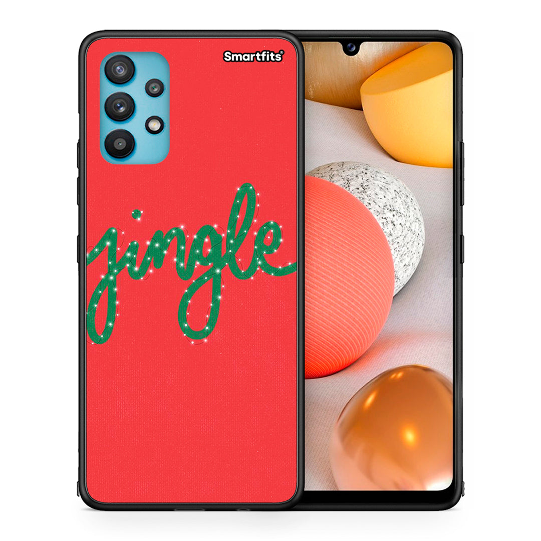 Θήκη Samsung Galaxy A32 5G Jingle Xmas από τη Smartfits με σχέδιο στο πίσω μέρος και μαύρο περίβλημα | Samsung Galaxy A32 5G Jingle Xmas case with colorful back and black bezels