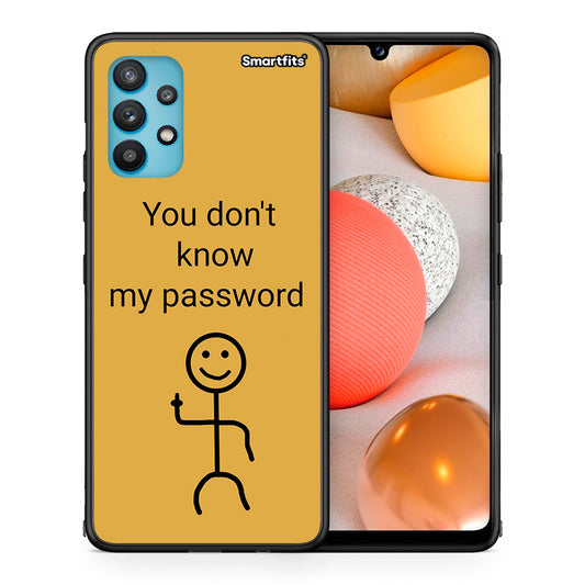 Θήκη Samsung Galaxy A32 5G My Password από τη Smartfits με σχέδιο στο πίσω μέρος και μαύρο περίβλημα | Samsung Galaxy A32 5G My Password case with colorful back and black bezels