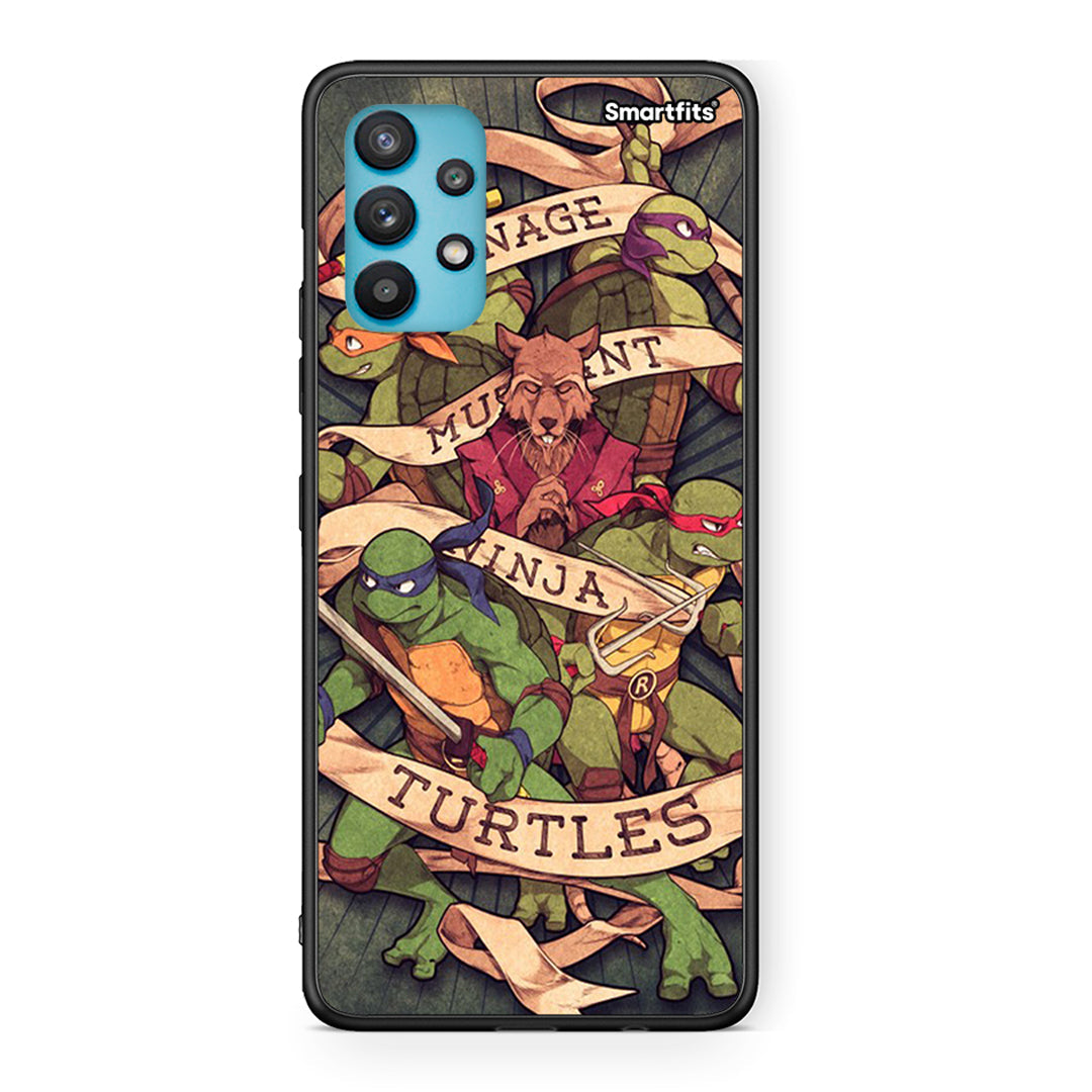 Samsung Galaxy A32 5G  Ninja Turtles θήκη από τη Smartfits με σχέδιο στο πίσω μέρος και μαύρο περίβλημα | Smartphone case with colorful back and black bezels by Smartfits