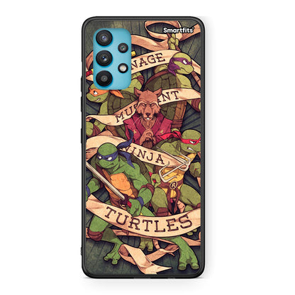 Samsung Galaxy A32 5G  Ninja Turtles θήκη από τη Smartfits με σχέδιο στο πίσω μέρος και μαύρο περίβλημα | Smartphone case with colorful back and black bezels by Smartfits