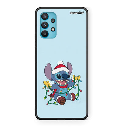 Samsung Galaxy A32 5G Santa Stich θήκη από τη Smartfits με σχέδιο στο πίσω μέρος και μαύρο περίβλημα | Smartphone case with colorful back and black bezels by Smartfits