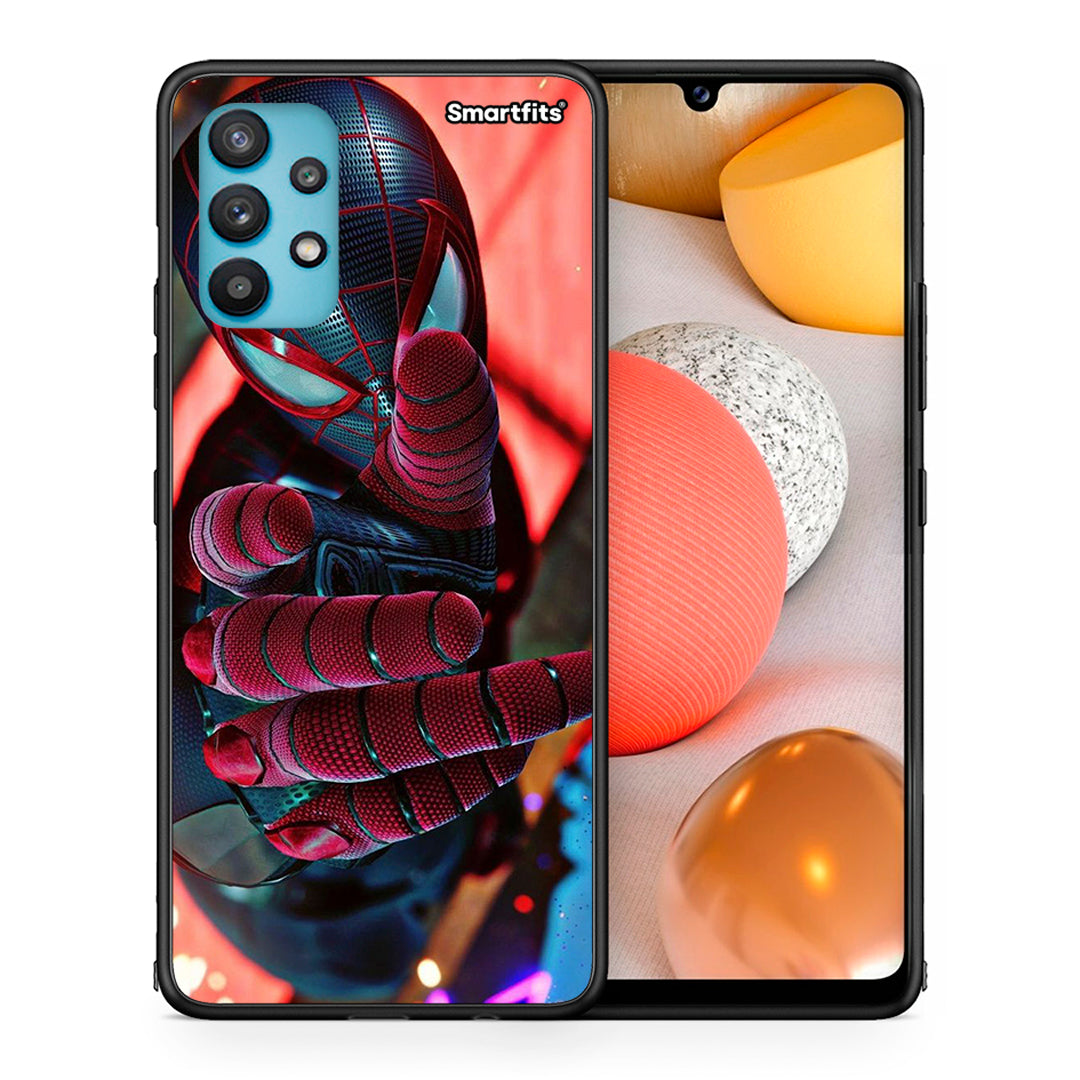Θήκη Samsung Galaxy A32 5G Spider Hand από τη Smartfits με σχέδιο στο πίσω μέρος και μαύρο περίβλημα | Samsung Galaxy A32 5G Spider Hand case with colorful back and black bezels