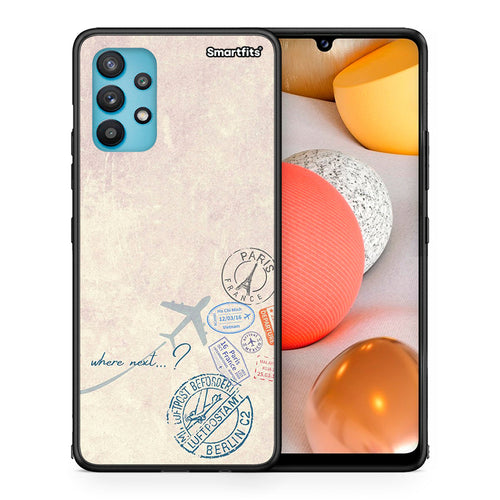 Θήκη Samsung Galaxy A32 5G Where Next από τη Smartfits με σχέδιο στο πίσω μέρος και μαύρο περίβλημα | Samsung Galaxy A32 5G Where Next case with colorful back and black bezels