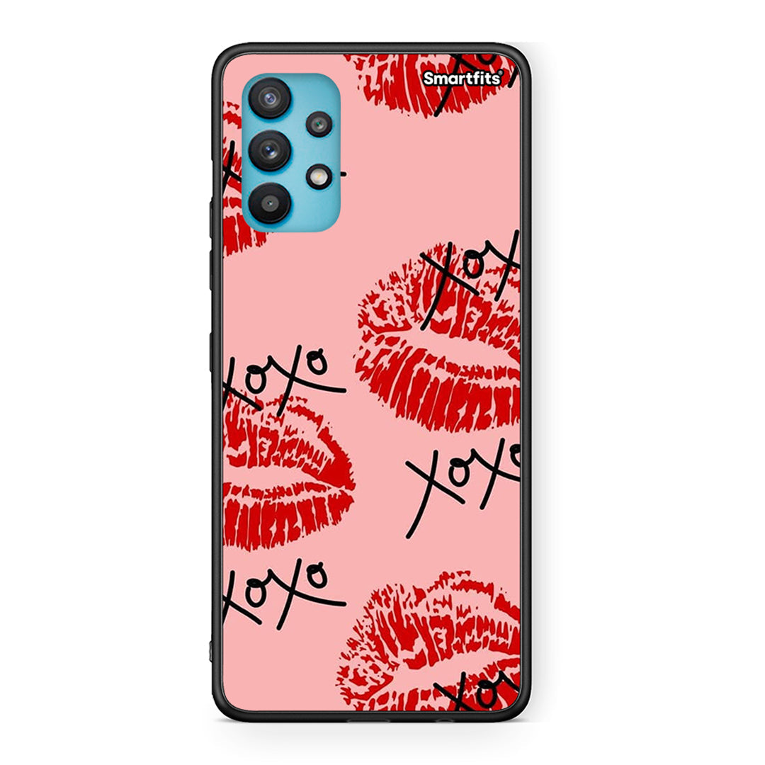Samsung Galaxy A32 5G  XOXO Lips θήκη από τη Smartfits με σχέδιο στο πίσω μέρος και μαύρο περίβλημα | Smartphone case with colorful back and black bezels by Smartfits