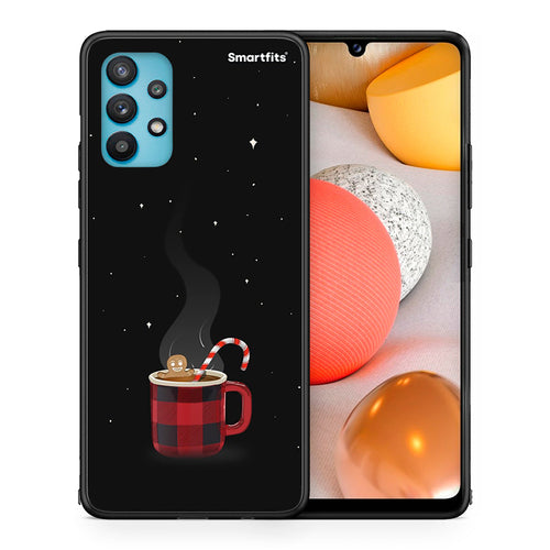 Θήκη Samsung Galaxy A32 5G Xmas Bathing από τη Smartfits με σχέδιο στο πίσω μέρος και μαύρο περίβλημα | Samsung Galaxy A32 5G Xmas Bathing case with colorful back and black bezels