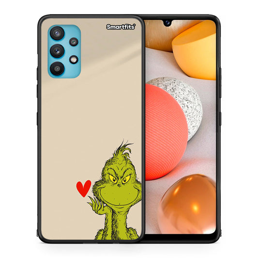 Θήκη Samsung Galaxy A32 5G Xmas Grinch από τη Smartfits με σχέδιο στο πίσω μέρος και μαύρο περίβλημα | Samsung Galaxy A32 5G Xmas Grinch case with colorful back and black bezels