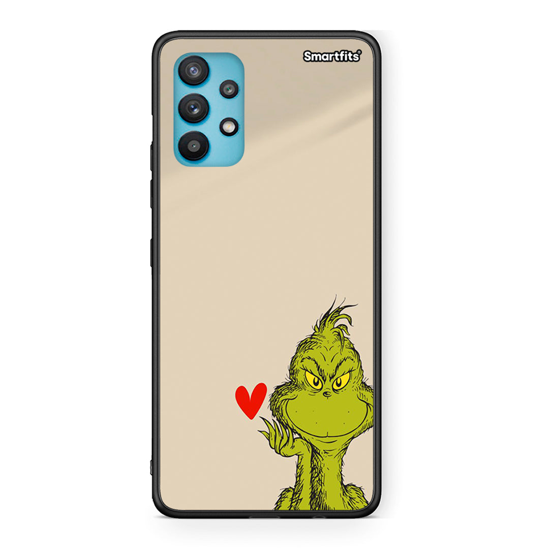 Samsung Galaxy A32 5G Xmas Grinch θήκη από τη Smartfits με σχέδιο στο πίσω μέρος και μαύρο περίβλημα | Smartphone case with colorful back and black bezels by Smartfits