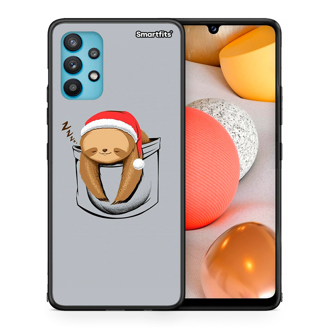 Θήκη Samsung Galaxy A32 5G Xmas Zzzz από τη Smartfits με σχέδιο στο πίσω μέρος και μαύρο περίβλημα | Samsung Galaxy A32 5G Xmas Zzzz case with colorful back and black bezels