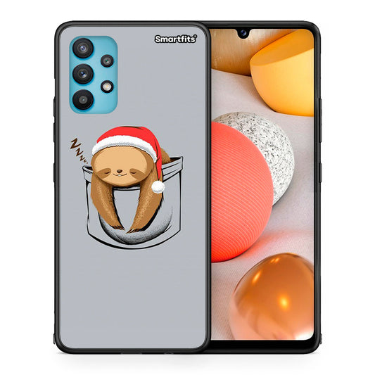 Θήκη Samsung Galaxy A32 5G Xmas Zzzz από τη Smartfits με σχέδιο στο πίσω μέρος και μαύρο περίβλημα | Samsung Galaxy A32 5G Xmas Zzzz case with colorful back and black bezels