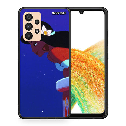 Θήκη Samsung A33 5G Alladin And Jasmine Love 2 από τη Smartfits με σχέδιο στο πίσω μέρος και μαύρο περίβλημα | Samsung A33 5G Alladin And Jasmine Love 2 case with colorful back and black bezels