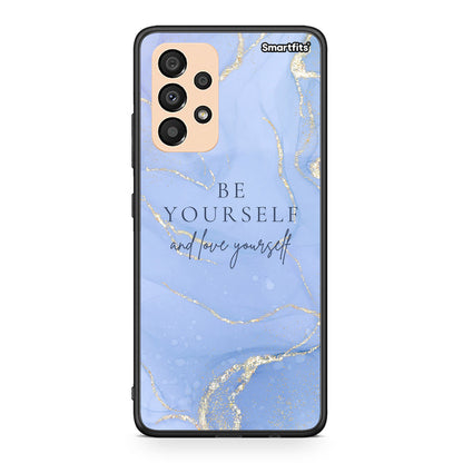 Samsung A33 5G Be Yourself θήκη από τη Smartfits με σχέδιο στο πίσω μέρος και μαύρο περίβλημα | Smartphone case with colorful back and black bezels by Smartfits