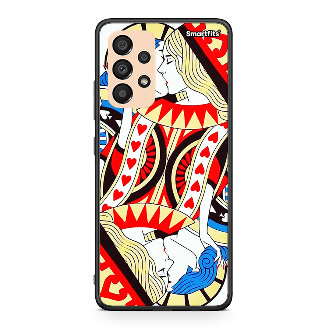 Samsung A33 5G Card Love θήκη από τη Smartfits με σχέδιο στο πίσω μέρος και μαύρο περίβλημα | Smartphone case with colorful back and black bezels by Smartfits