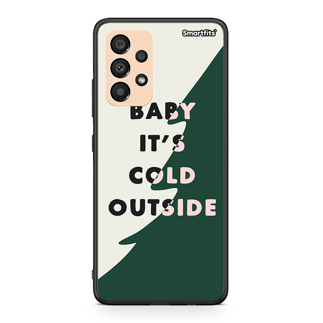 Samsung A33 5G Cold Outside θήκη από τη Smartfits με σχέδιο στο πίσω μέρος και μαύρο περίβλημα | Smartphone case with colorful back and black bezels by Smartfits