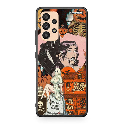 Samsung A33 5G Halloween Collage Θήκη από τη Smartfits με σχέδιο στο πίσω μέρος και μαύρο περίβλημα | Smartphone case with colorful back and black bezels by Smartfits