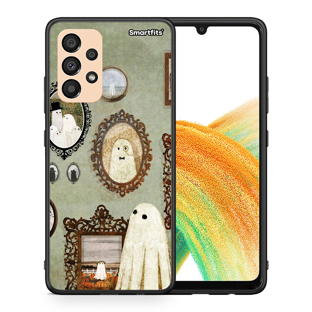 Θήκη Samsung A33 5G Halloween Ghost Season από τη Smartfits με σχέδιο στο πίσω μέρος και μαύρο περίβλημα | Samsung A33 5G Halloween Ghost Season case with colorful back and black bezels