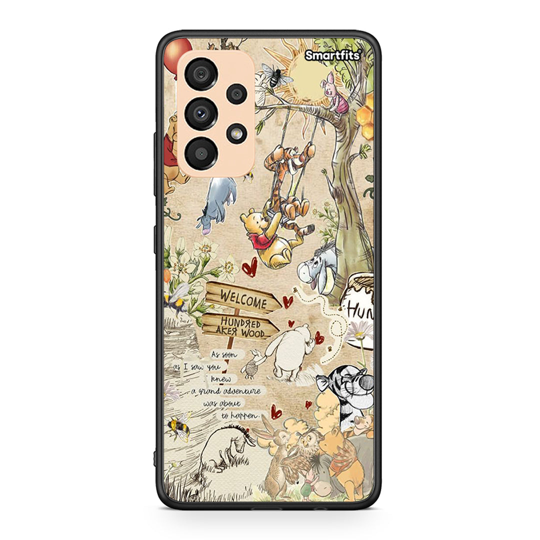 Samsung A33 5G Happy Friends θήκη από τη Smartfits με σχέδιο στο πίσω μέρος και μαύρο περίβλημα | Smartphone case with colorful back and black bezels by Smartfits