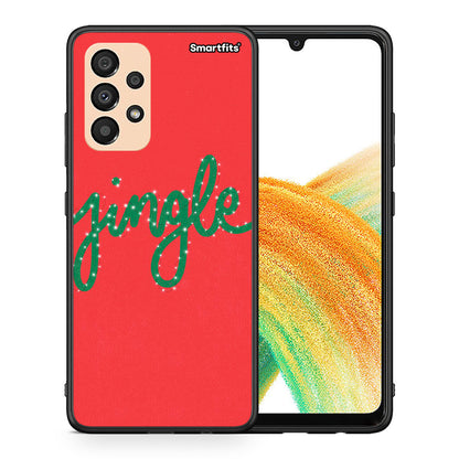 Θήκη Samsung A33 5G Jingle Xmas από τη Smartfits με σχέδιο στο πίσω μέρος και μαύρο περίβλημα | Samsung A33 5G Jingle Xmas case with colorful back and black bezels