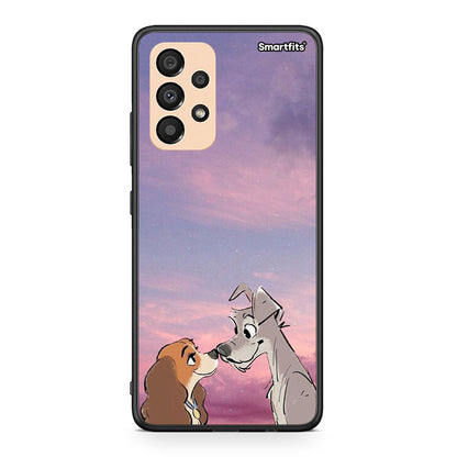 Samsung A33 5G Lady And Tramp θήκη από τη Smartfits με σχέδιο στο πίσω μέρος και μαύρο περίβλημα | Smartphone case with colorful back and black bezels by Smartfits