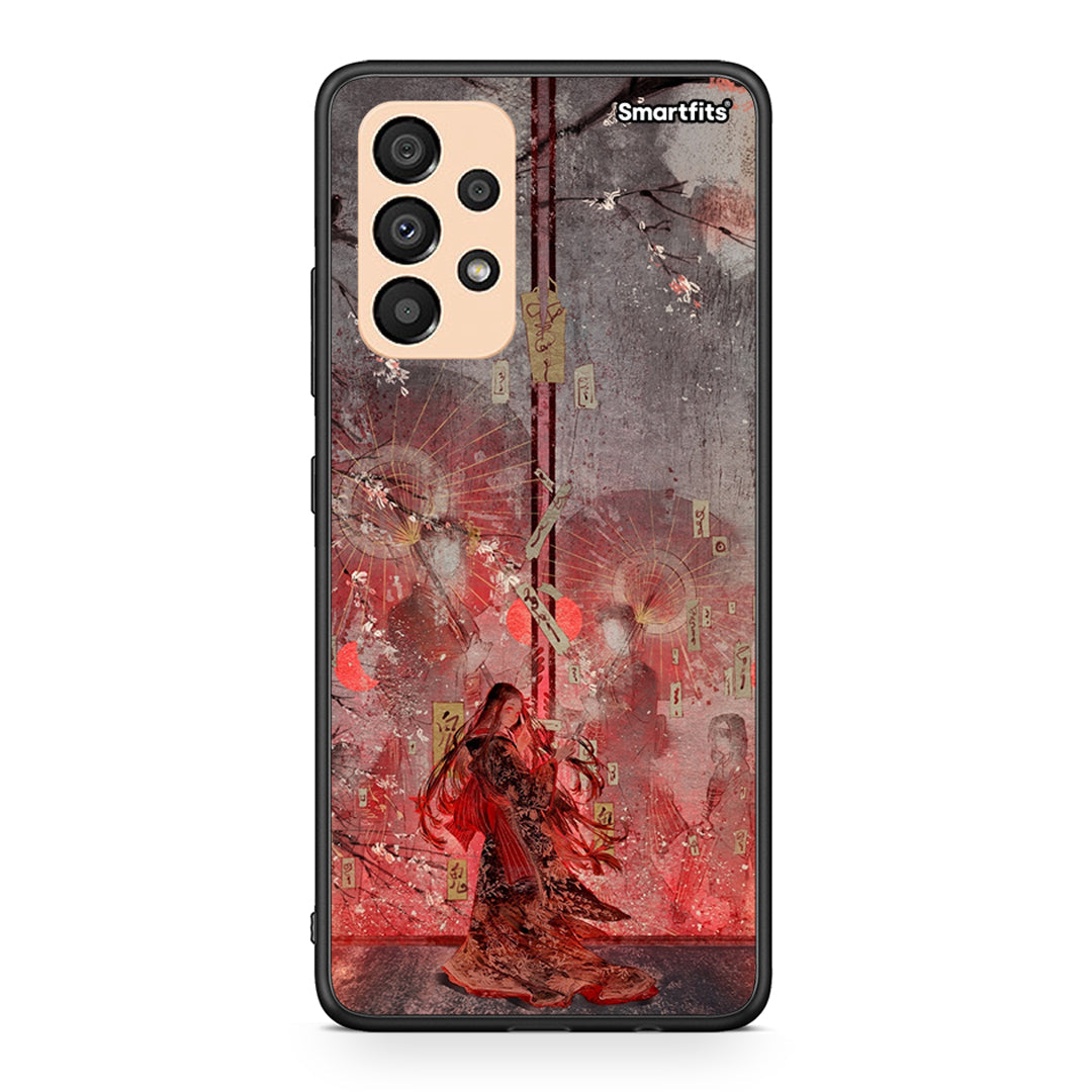 Samsung A33 5G Nezuko Kamado θήκη από τη Smartfits με σχέδιο στο πίσω μέρος και μαύρο περίβλημα | Smartphone case with colorful back and black bezels by Smartfits