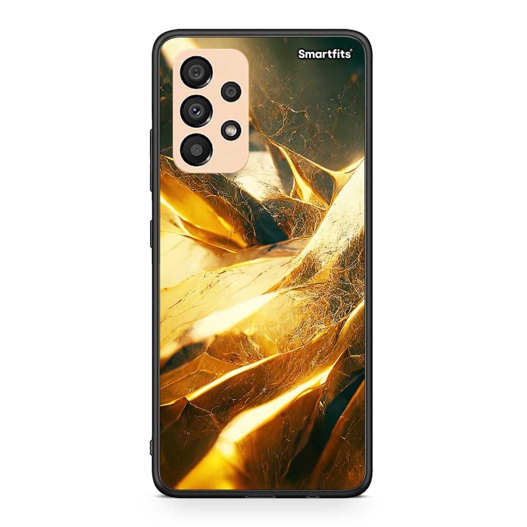 Samsung A33 5G Real Gold θήκη από τη Smartfits με σχέδιο στο πίσω μέρος και μαύρο περίβλημα | Smartphone case with colorful back and black bezels by Smartfits