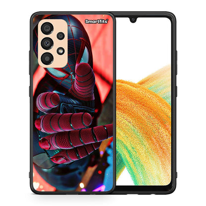 Θήκη Samsung A33 5G Spider Hand από τη Smartfits με σχέδιο στο πίσω μέρος και μαύρο περίβλημα | Samsung A33 5G Spider Hand case with colorful back and black bezels