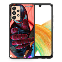 Thumbnail for Θήκη Samsung A33 5G Spider Hand από τη Smartfits με σχέδιο στο πίσω μέρος και μαύρο περίβλημα | Samsung A33 5G Spider Hand case with colorful back and black bezels