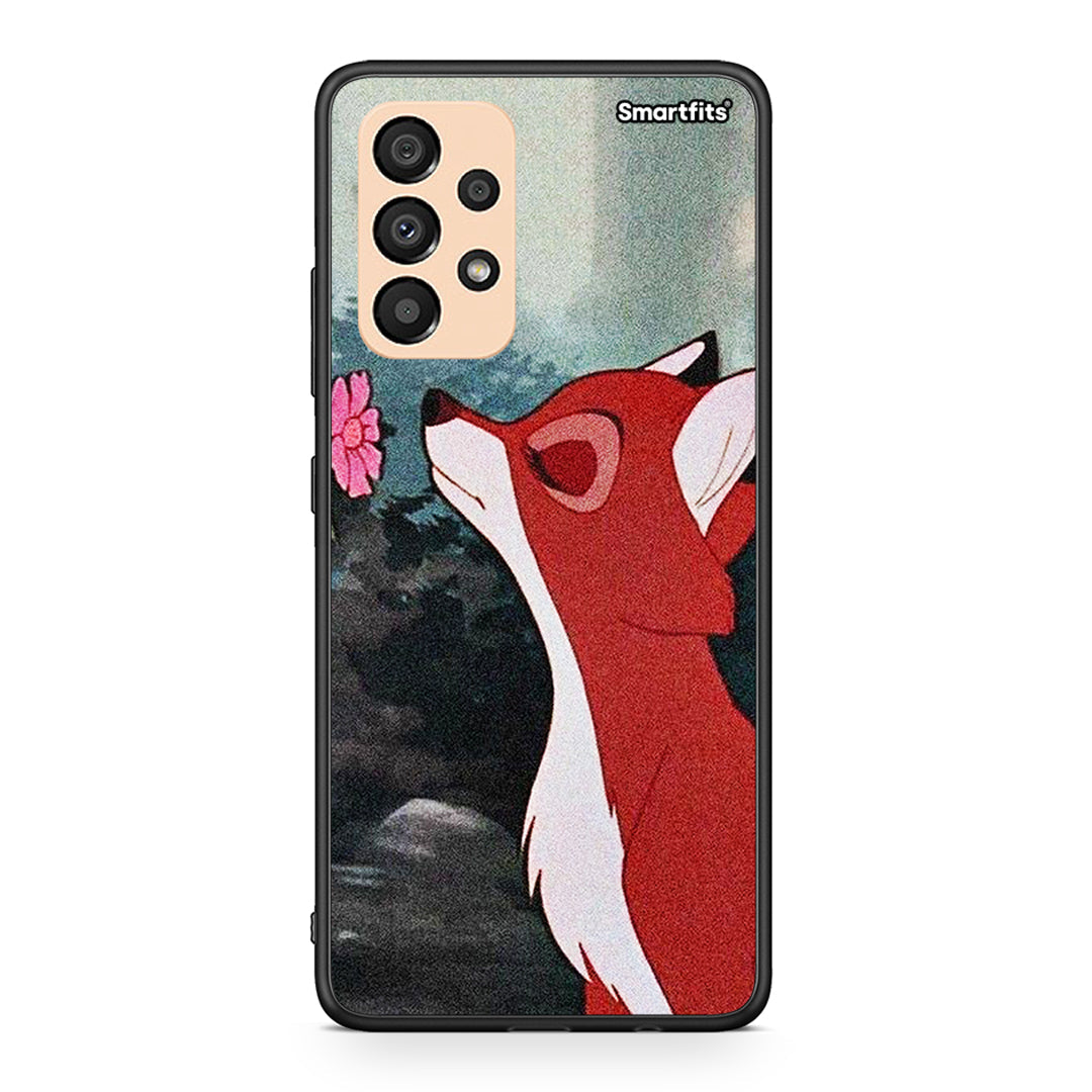 Samsung A33 5G Tod And Vixey Love 2 θήκη από τη Smartfits με σχέδιο στο πίσω μέρος και μαύρο περίβλημα | Smartphone case with colorful back and black bezels by Smartfits