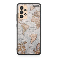 Thumbnail for Samsung A33 5G World Map Θήκη από τη Smartfits με σχέδιο στο πίσω μέρος και μαύρο περίβλημα | Smartphone case with colorful back and black bezels by Smartfits