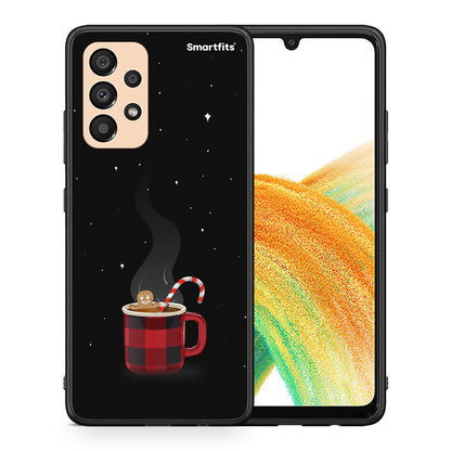 Θήκη Samsung A33 5G Xmas Bathing από τη Smartfits με σχέδιο στο πίσω μέρος και μαύρο περίβλημα | Samsung A33 5G Xmas Bathing case with colorful back and black bezels