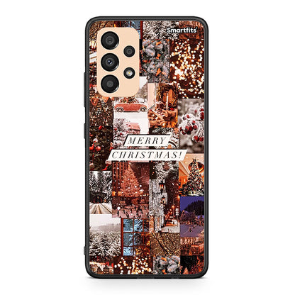 Samsung A33 5G Xmas Collage θήκη από τη Smartfits με σχέδιο στο πίσω μέρος και μαύρο περίβλημα | Smartphone case with colorful back and black bezels by Smartfits